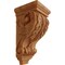 Ekena Millwork 5"W x 5"D x 10"H Medium Acanthus Wood Corbel, Red Oak CORW05X05X10ACRO - alternate 1